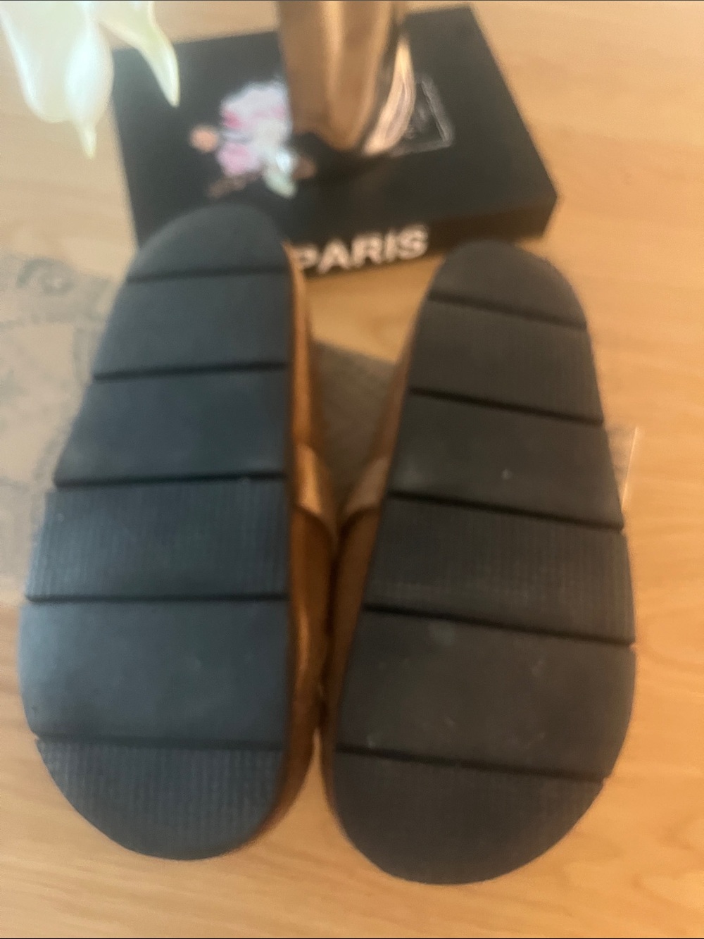 Free People Brown Suede Slip-On Mules with Buckle Detail - Picture 4 of 5